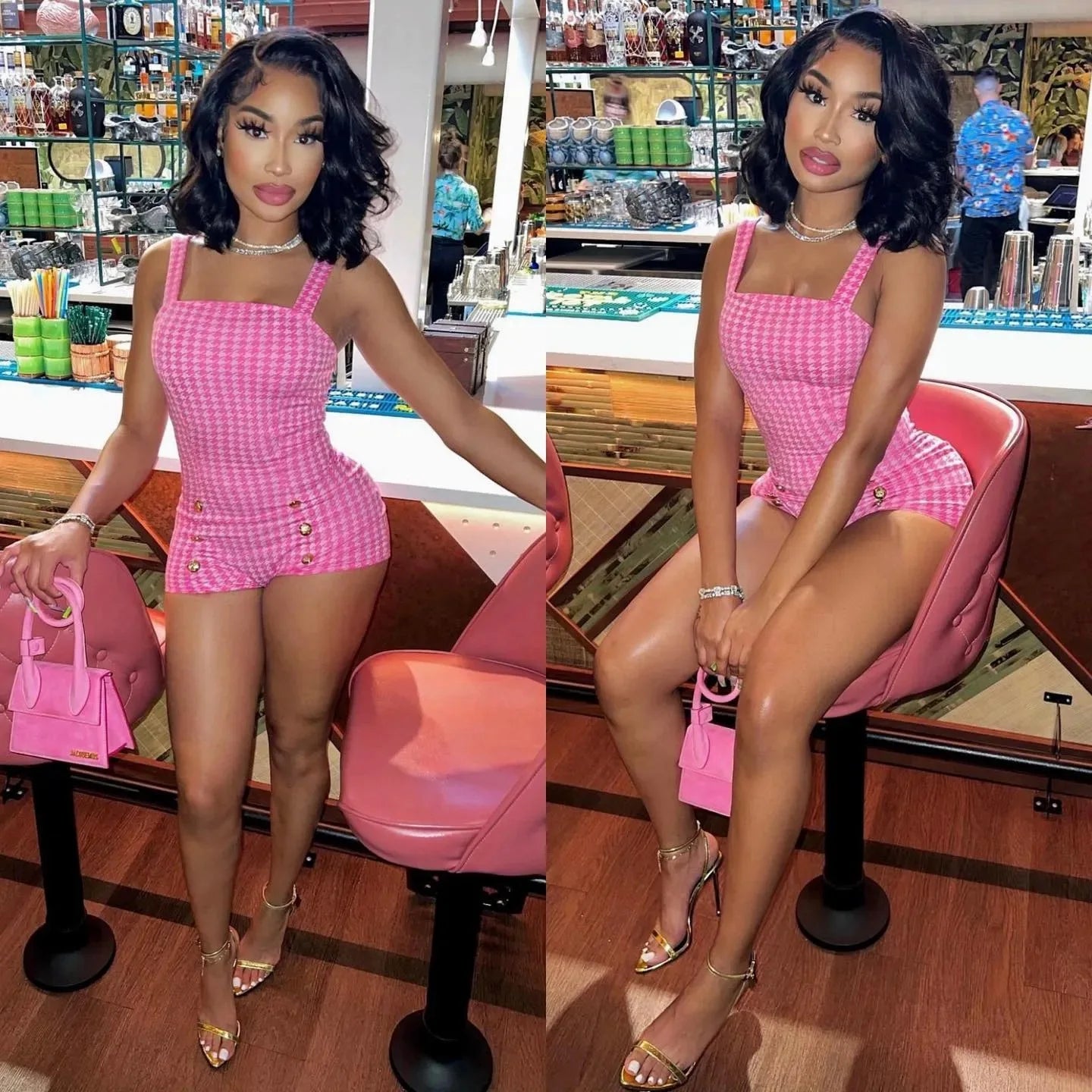 Can't Be Beat Strap Elegant Women Romper Jumpsuit Summer Casual Tank Short Jumpsuit Bodycon Pink Cute Print Rompers for Women Can't Be Beat Strap Elegant Women Romper Jumpsuit Summer Casual Tank Short Jumpsuit Bodycon Pink Cute Print Rompers for Women