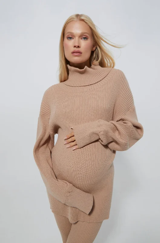 Take Advantage Cozy Knit Oversized Turtleneck Sweater