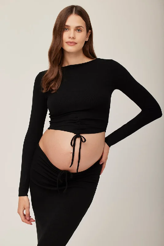 TIME-Limited Offer Soft Rib Long Sleeve Top