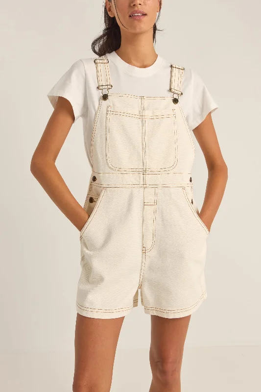 Weekend Special Tides Short Overall Cream