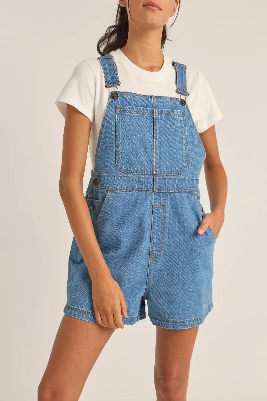 Seasonal Sale Tides Short Overall Washed Blue