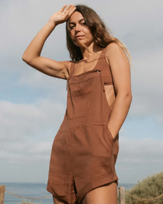 Year-End Sale Wild Pursuit Romper - Toasted Coconut