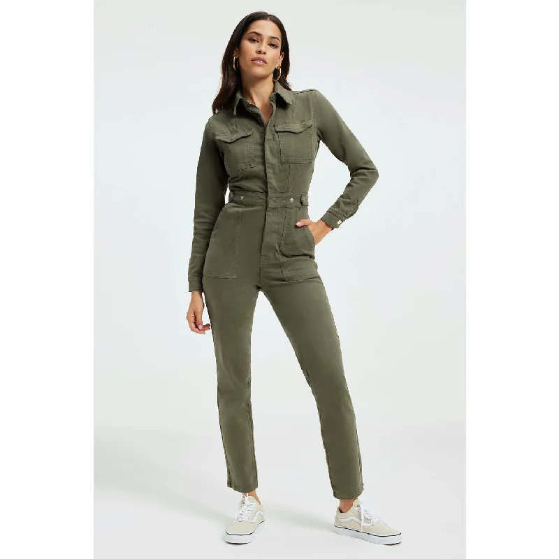 Instant Savings Green Denim Jumpsuit