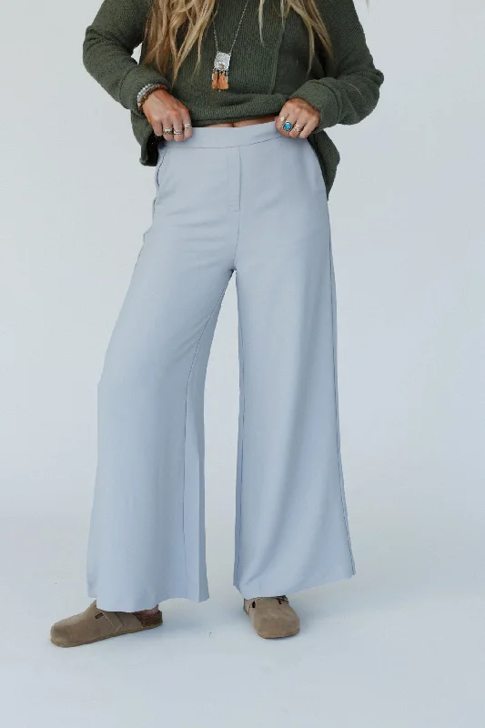 Special Price World Traveler Wide Leg Pant - Light Gray