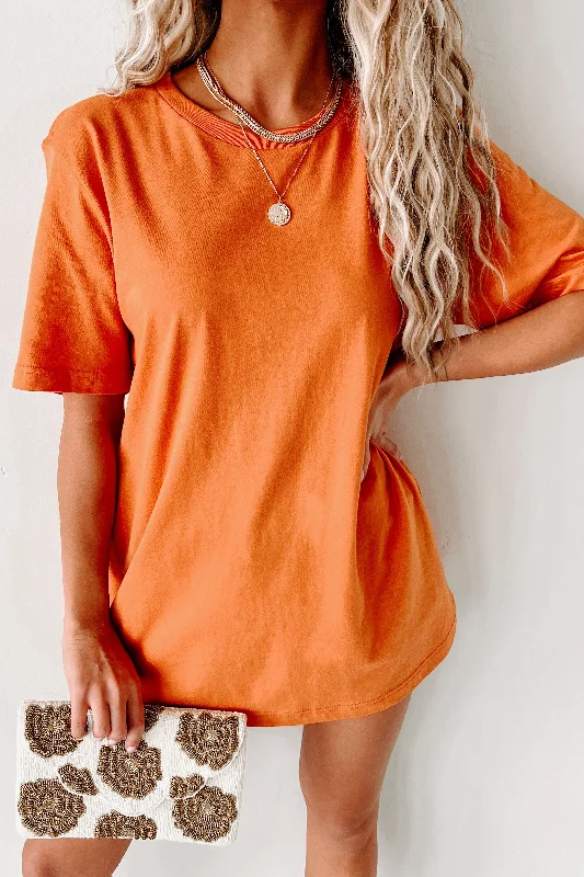 Shop and Save Basic Short Sleeve T-Shirt (Orange)
