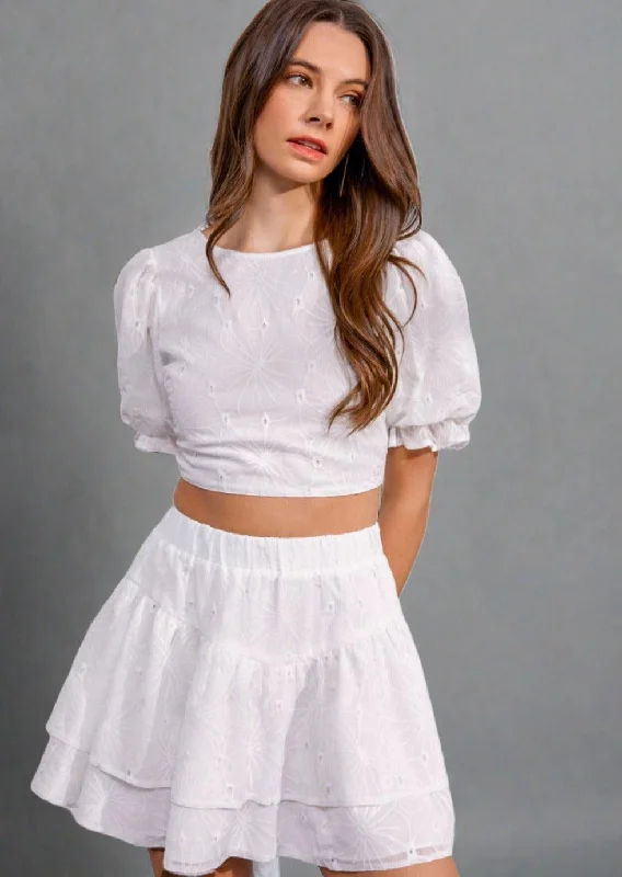 Crazy Deals Floral Back Lace Up Crop Top