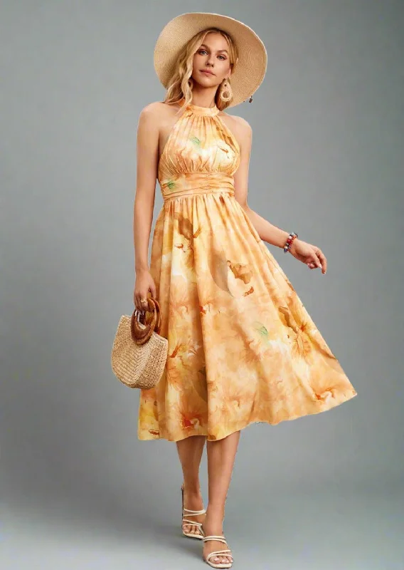 Super Bargain Swiss Dot Grecian Neck Midi Dress