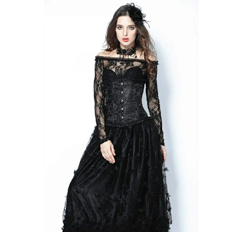 Shop and Save Women's Brocade Goth Corset