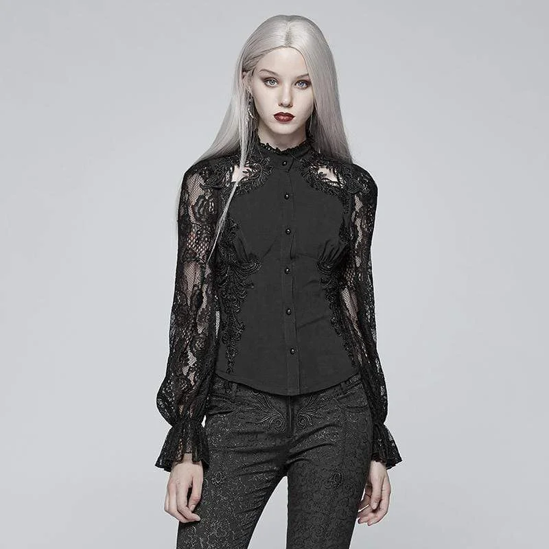 Buy Now Women's Goth Lace Blouse