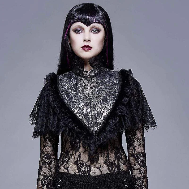 Mega Sale Women's Goth Multilayer Lace Cape