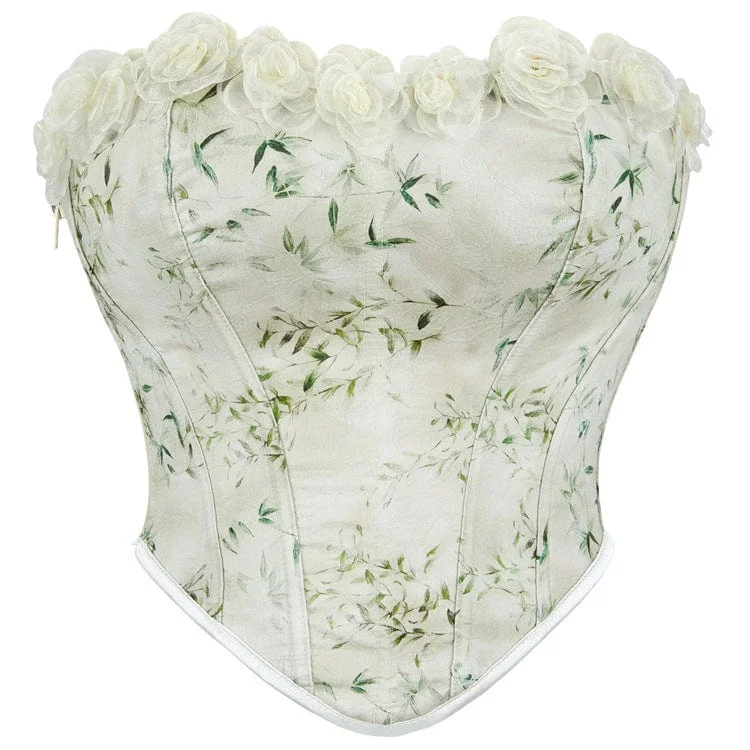 Discount Extravaganza Women's Gothic Rose Splice Side Zipper Overbust Corset