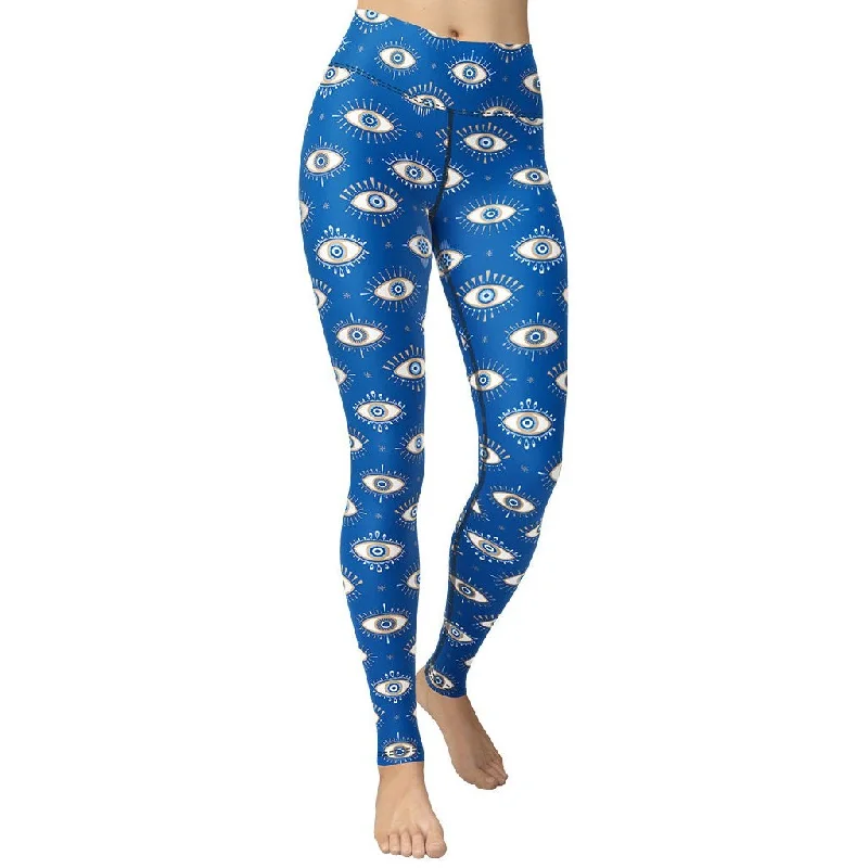 Evil Eye Pattern Yoga Leggings