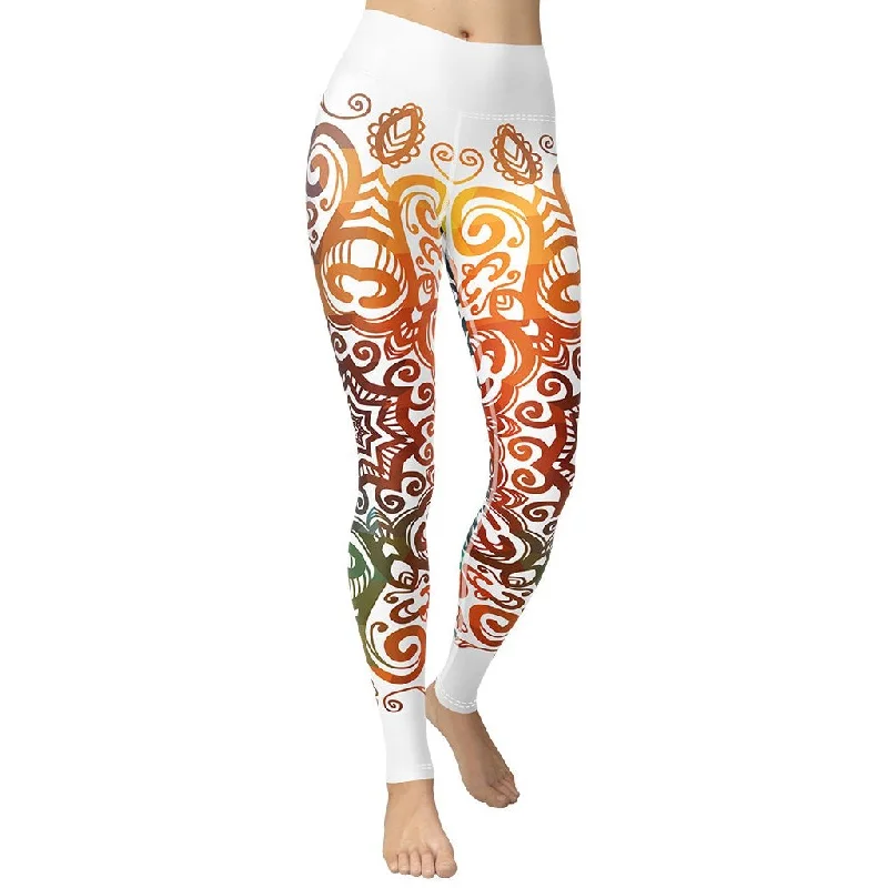 Floral Ornament Yoga Leggings