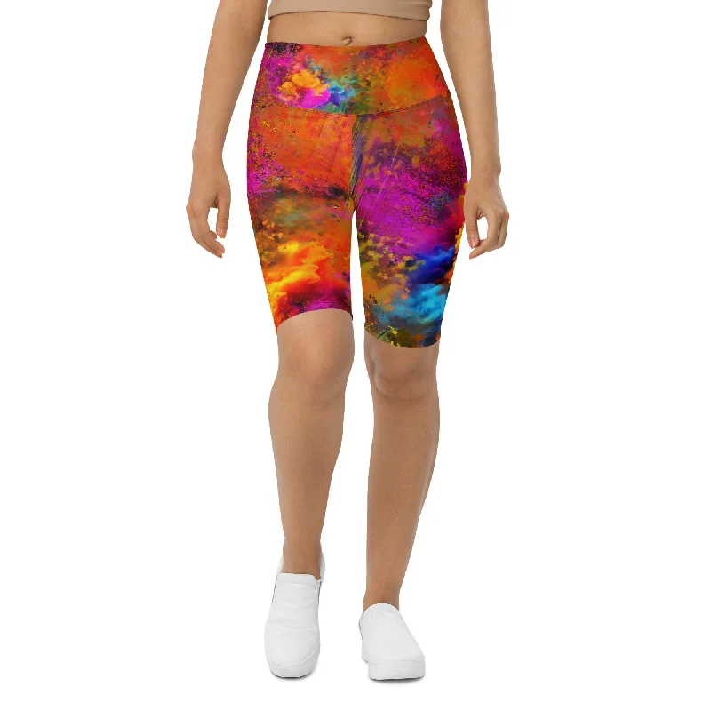 Early Bird Discount Holi Biker Shorts