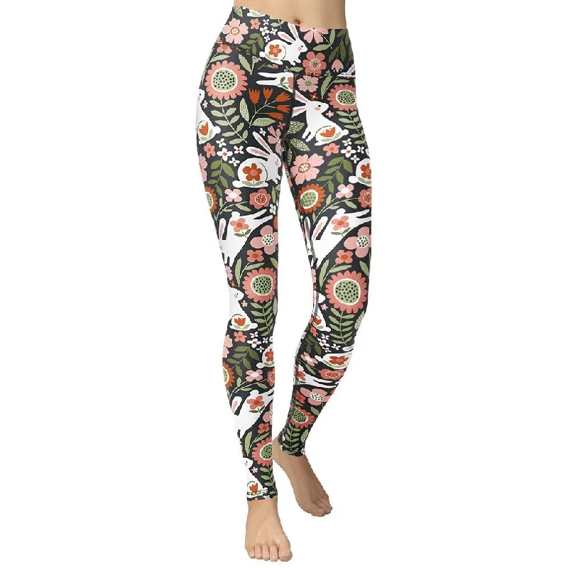 Hopping Bunny Yoga Leggings