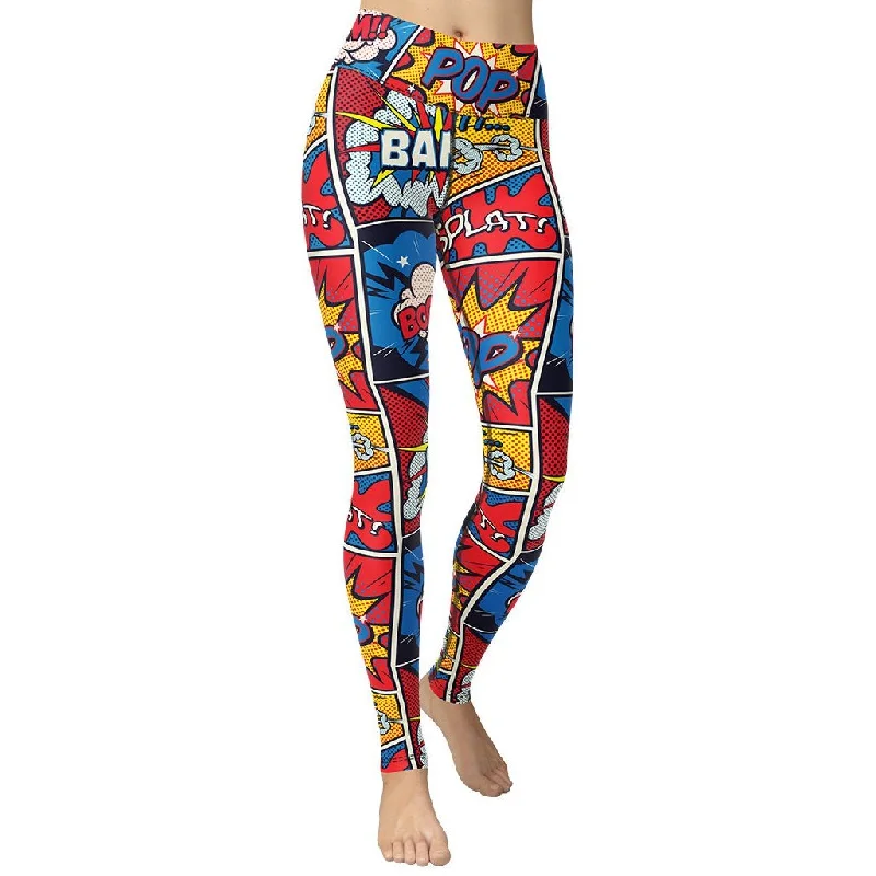 Superhero Comics Yoga Leggings