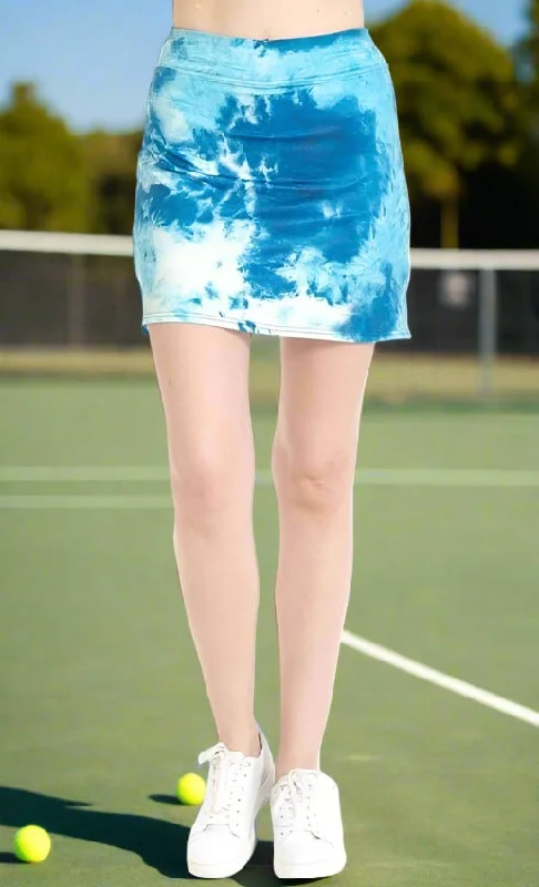 Online Only Womens Tie-Dye Tennis Skort, Golf Shorts & Skirt Combo, Sizes S/M/L/XL, Yoga Waist, Teal Blue Online Only Womens Tie-Dye Tennis Skort, Golf Shorts & Skirt Combo, Sizes S/M/L/XL, Yoga Waist, Teal Blue