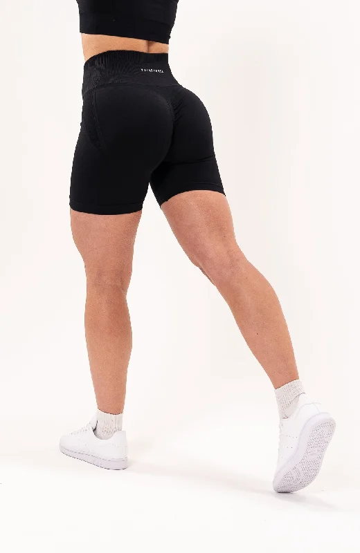 Value Deals Tempo Seamless Scrunch Shorts - Black