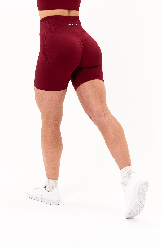 Best Deals Tempo Seamless Scrunch Shorts - Burgundy Red
