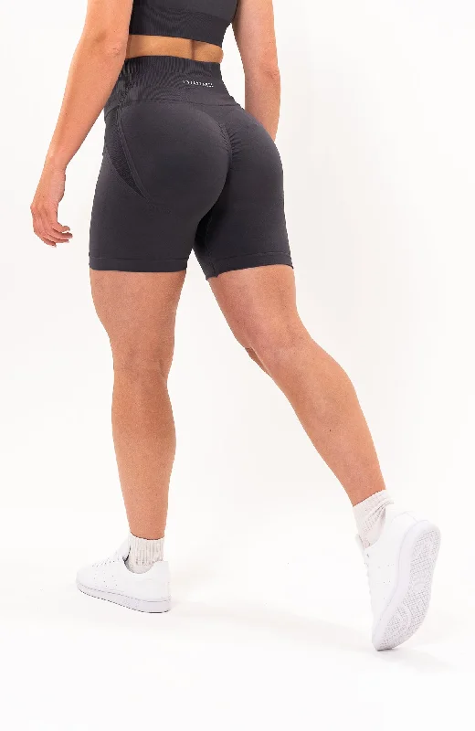 Weekend Deal Tempo Seamless Scrunch Shorts - Grey