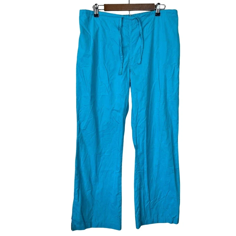 Actual Wwomens Sz L Bright Blue Scrub Pants