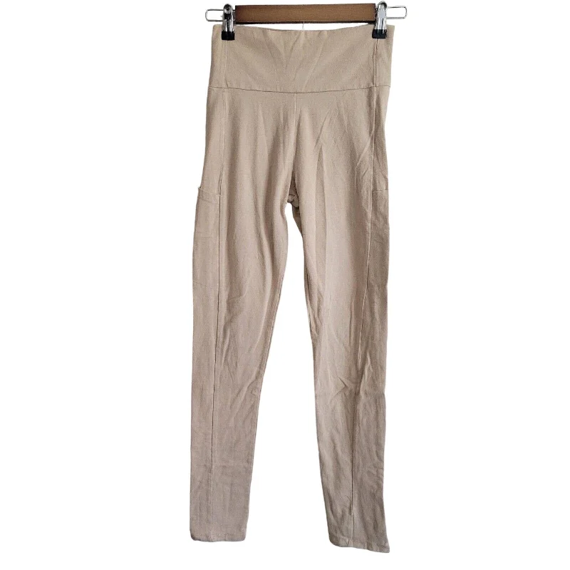 Major Savings Ambiance Womens Sz S High Waist Leggings w/ Pockets Light Beige