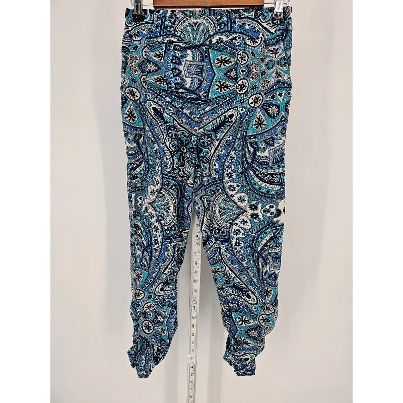 Limited Stock Charlotte Russe Womens Sz M Pull On Jogegr Pants Bright Blue Print Cinched Limited Stock Charlotte Russe Womens Sz M Pull On Jogegr Pants Bright Blue Print Cinched