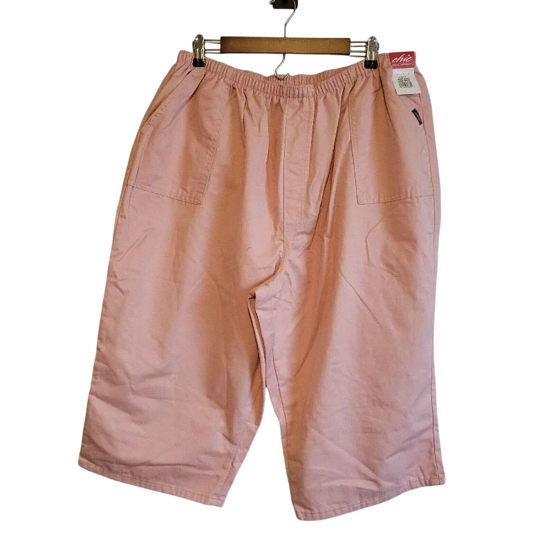 Take Advantage Chic Classic Collection Womens Sz 24W Pull On Bermuda Pants Light Pink Take Advantage Chic Classic Collection Womens Sz 24W Pull On Bermuda Pants Light Pink