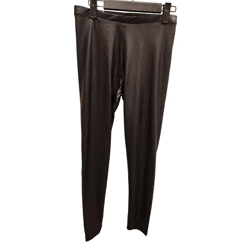 Final Clearance Forever 21 Womens Sz M sdhiny Faux Leather Black Pull On Leggings