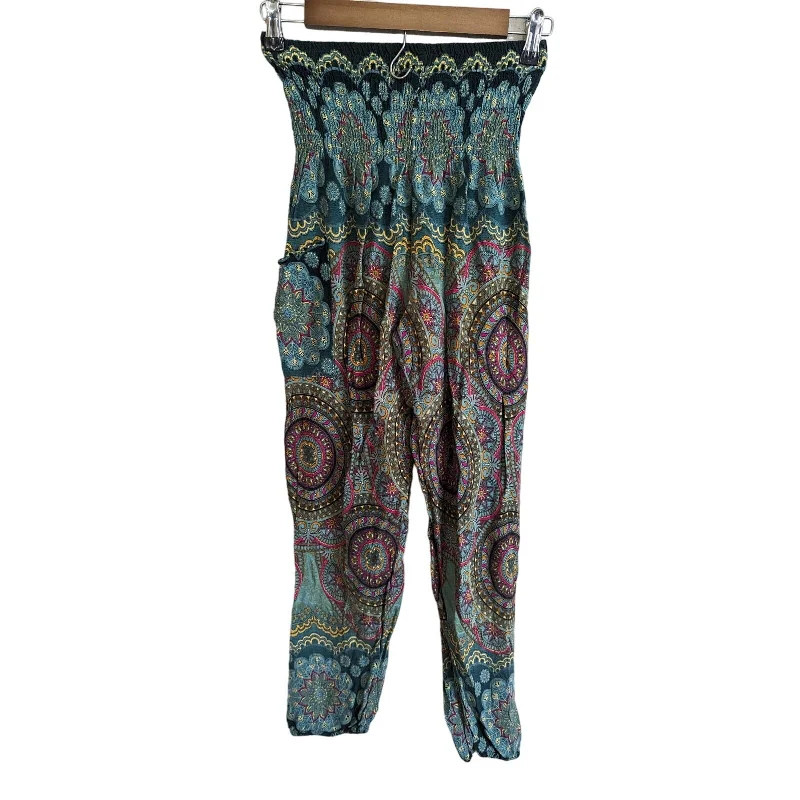 Deal Dash Joob Joob Womens Sz S/M Pull On Boho Pants High Waist Mandala Print