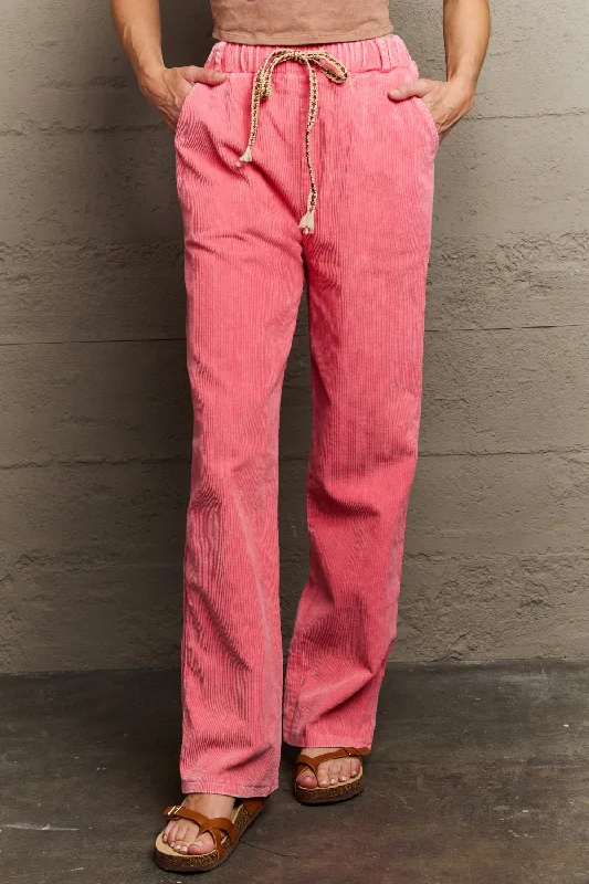 Super Sale POL  Leap Of Faith Corduroy Straight Fit Pants