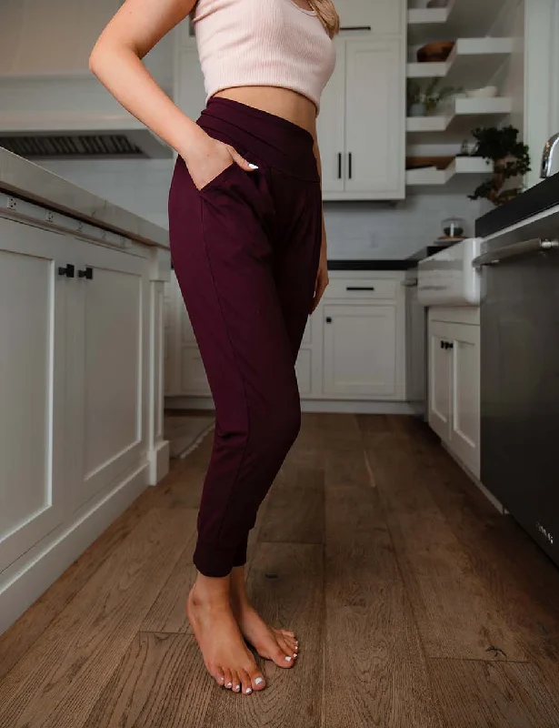 SA Exclusive Burgundy Harem Pocket Pants