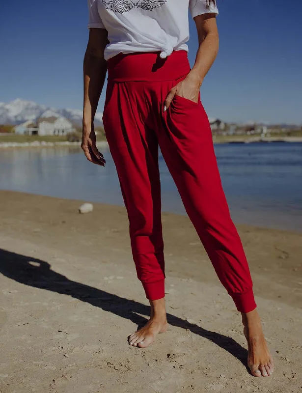 SA Exclusive Red Harem Pocket Pants