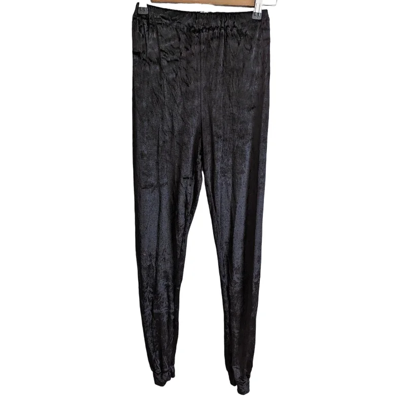 Incredible Offers Vintage Monx Womens Sz S Black Velvet Jogger Pants High Waist