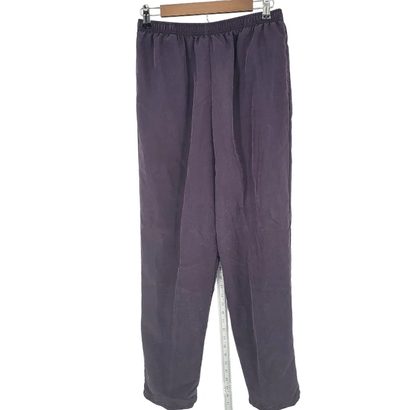 Mega Sale Vintage Requirements Womens Sz M Pull On Dress Pants Dark Purple Elastic Waist Mega Sale Vintage Requirements Womens Sz M Pull On Dress Pants Dark Purple Elastic Waist