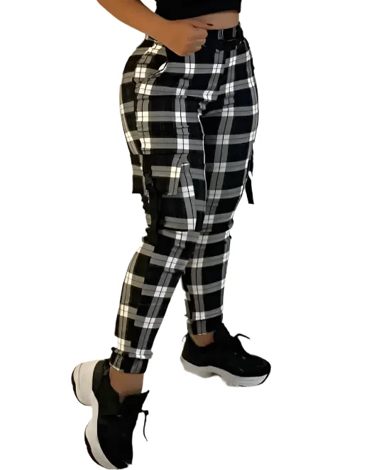 Limited Time Offer Checkered Fashion Print Versatile Casual Pants