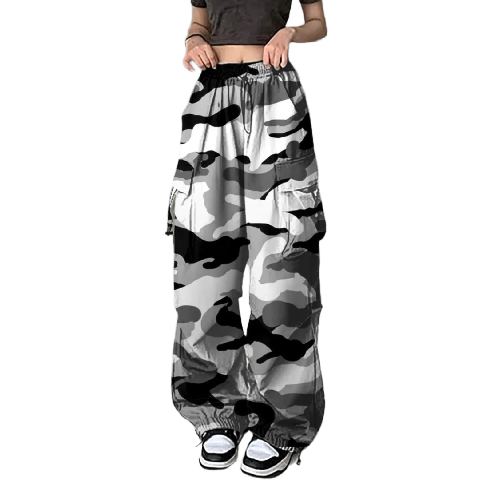 Best Seller feitong Womens High Waist Camouflage Cargo Pants Baggy Casual Drawstring Joggers Pockets Loose Wide Leg Sweatpants Best Seller feitong Womens High Waist Camouflage Cargo Pants Baggy Casual Drawstring Joggers Pockets Loose Wide Leg Sweatpants