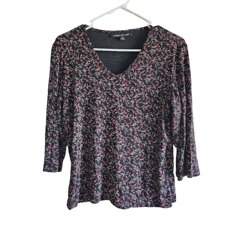 Exclusive Offers Briggs New York Womens Sz M V Neck Long Sleeve Shirt Black Pink Floral Exclusive Offers Briggs New York Womens Sz M V Neck Long Sleeve Shirt Black Pink Floral