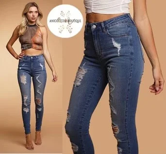 Weekend Flash Sale High Waisted Distressed Jeans