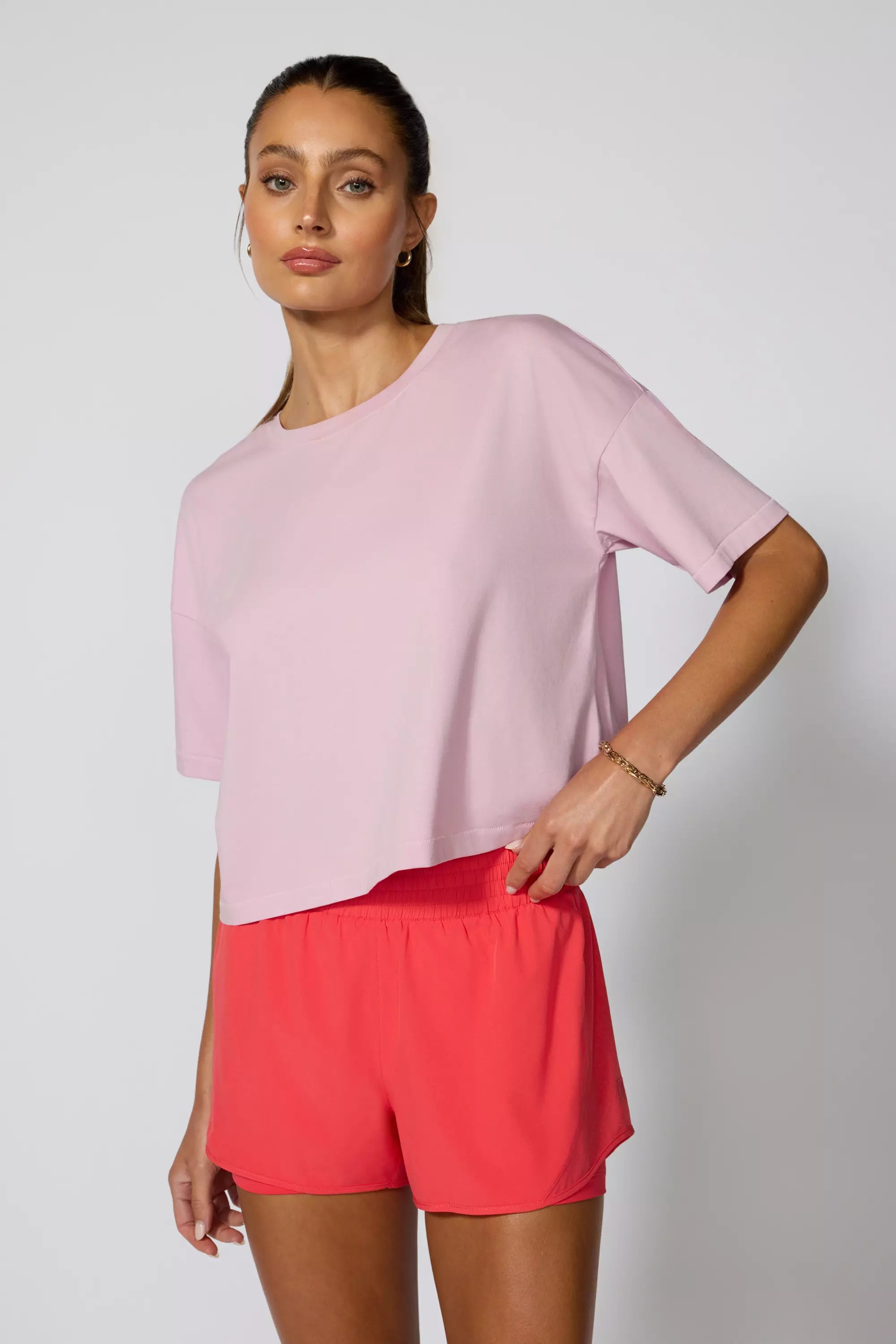 Amazing Deals Pima Cotton Boyfriend Tee - Fragrant Lilac