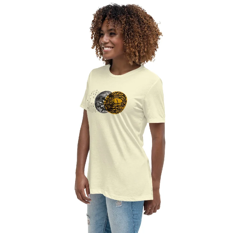 Sneak Peek Sale Short Sleeve Women's Relaxed T-Shirt FOLLOW ME INTO THE DARK
