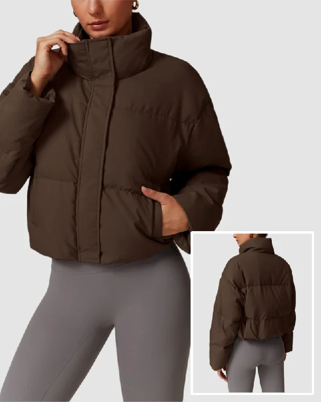 Deal Alert Winter Long Sleeve Stand Collar Warm 80% White Duck Down Jacket S-L