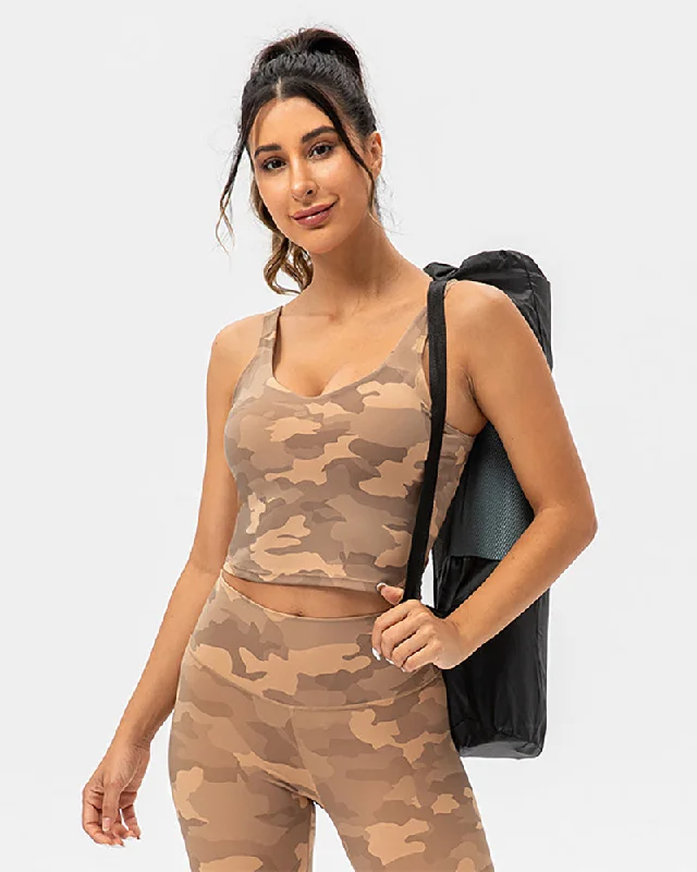 Can't Miss Women Camo Sports Protect Fitness Running Vest S-2XL