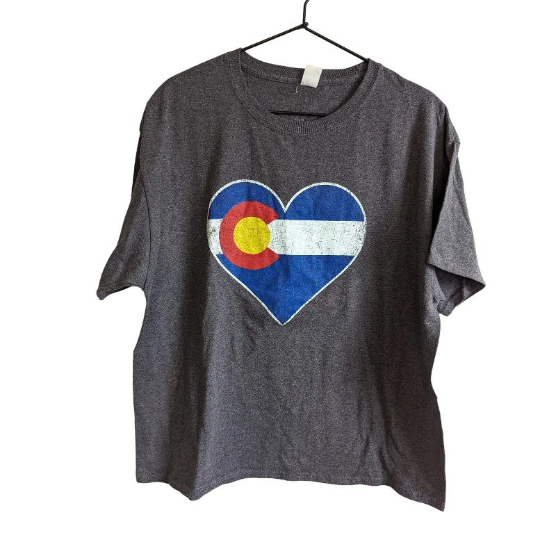 Low Prices Womens Sz XXL Short Sleeve T Shirt Love Colorado Flag Heart